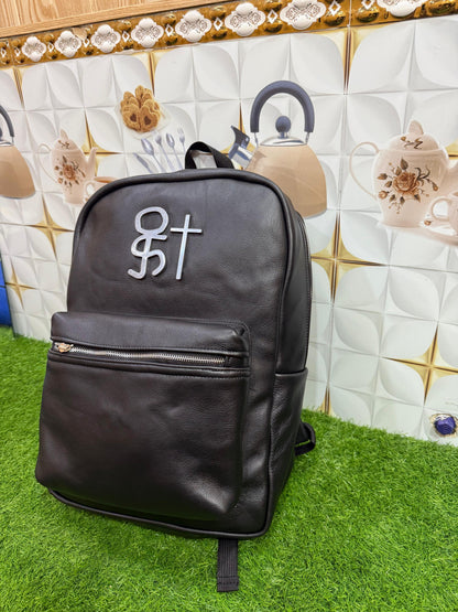 17YAO® | BLACK METALLIC LEATHER BAG